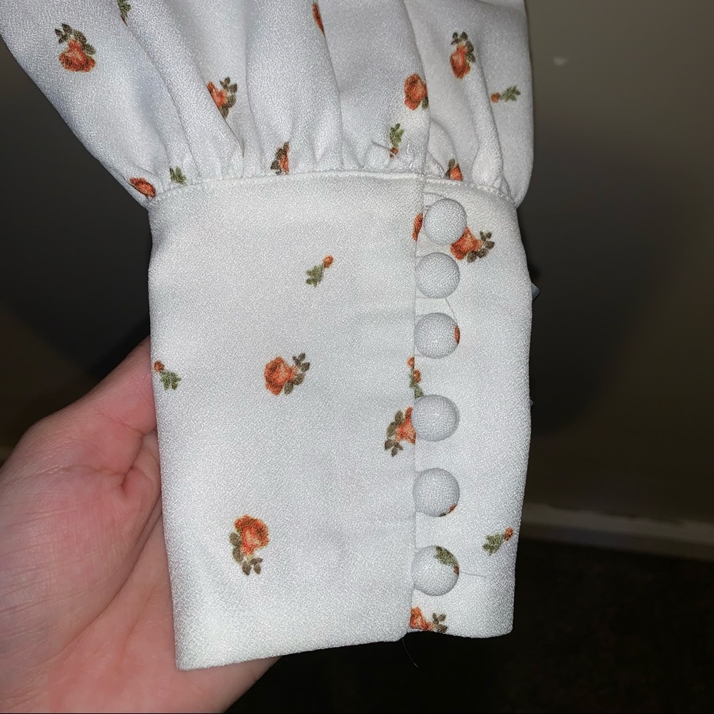 Backyard Roses Alex Button Front Rose Top - Picture 6 of 7